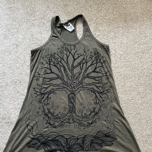 Dress - Tree of Life, green